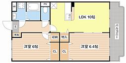 ユーミーEBINUMA 2LDKの間取図画像