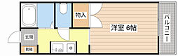 朝日ハイツ ワンルームの間取図画像