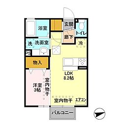 セピア・コート 1LDKの間取図画像