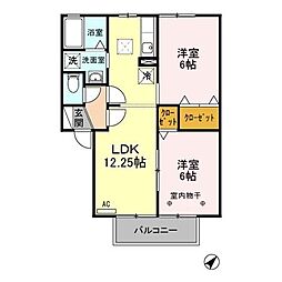 グランサリックスC 2LDKの間取図画像