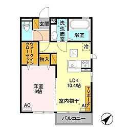 ルクセール 1LDKの間取図画像