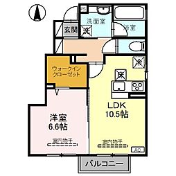 トレジャー・ライト 1LDKの間取図画像