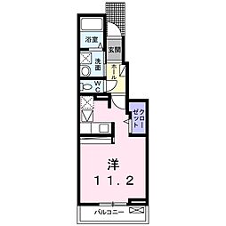 ビッグアイランドA ワンルームの間取図画像