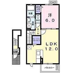 エクセレント・ヴィラ城東A 1LDKの間取図画像