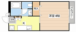 ガーデンコートジャスミンA 1Kの間取図画像