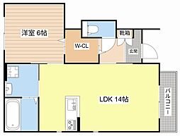 サンパティーク 1LDKの間取図画像