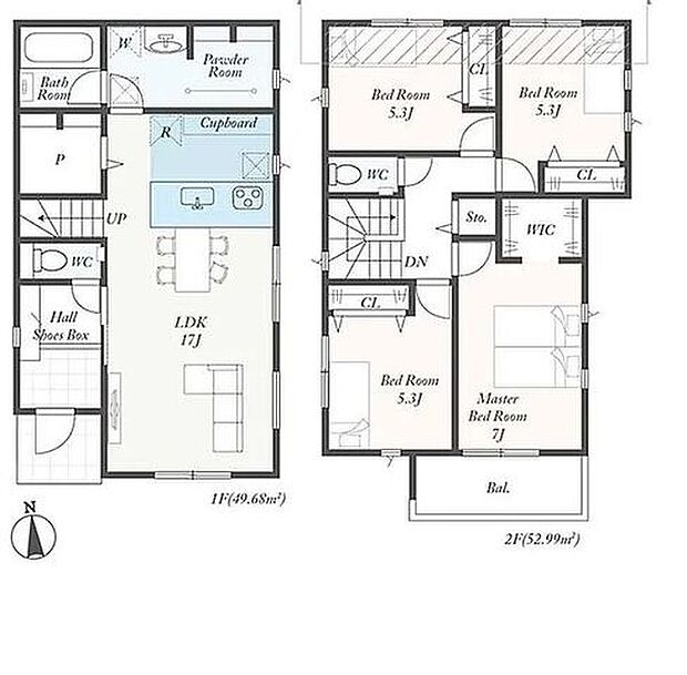 3号棟(土地104.63m2/建物102.67m2)4LDK