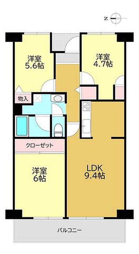 3LDK(66.91m2)