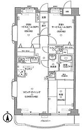 リリファ鷺沼 3LDKの間取図画像