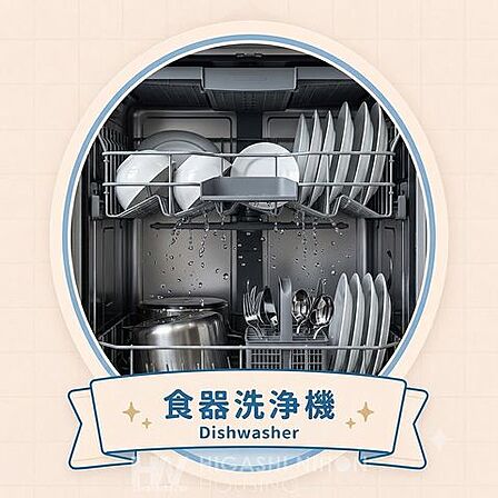 食器洗浄乾燥機付きで、毎日の洗い物の負担を軽減。家事の時短につながり、ご家族との時間をより大切にできる設備です。※掲載画像はイメージであり、実際の設備・仕様・形状とは異なる場合があります。