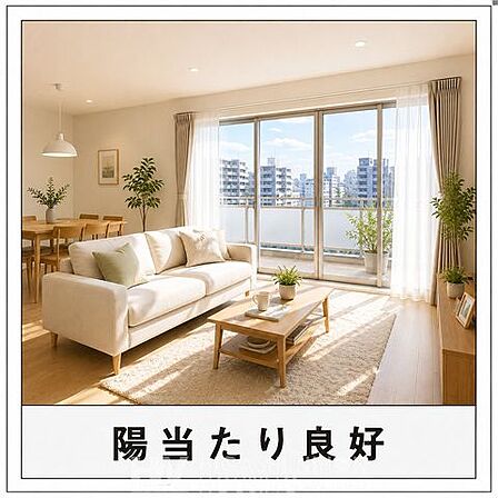 たっぷりの陽光が差し込む明るい住空間。リビングや居室を心地よく照らし、毎日を快適に過ごせる住まいを実現します。※掲載画像はイメージであり、実際の設備・仕様・形状とは異なる場合があります。