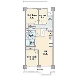 間取図画像 3LDK