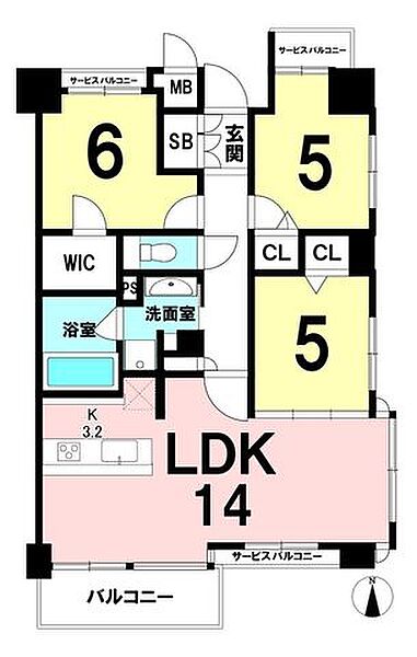 間取りを拡大表示