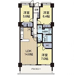 ライオンズマンション横浜常盤台 3LDKの間取図画像