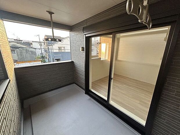 モデルルームのバルコニーです。