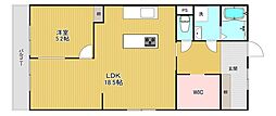 プレジデント東大阪1棟 1LDKの間取図画像