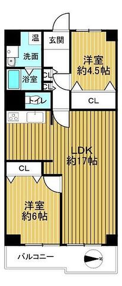 2LDK 間取り