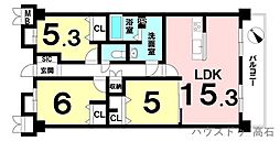 レジデンス羽衣ガーデンスクエア 3LDKの間取図画像