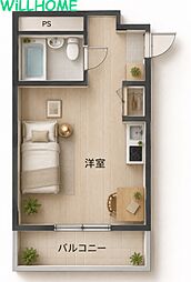 ベルハウス壱番館 ワンルームの間取図画像