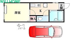 TJ松島 1Kの間取図画像