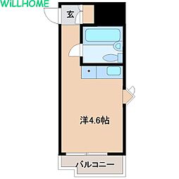 朝日プラザ三木町 ワンルームの間取図画像