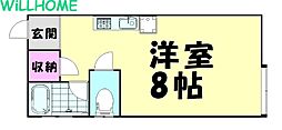 ラビタシオンナガイ ワンルームの間取図画像
