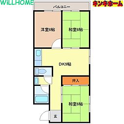 パークマンション 3DKの間取図画像