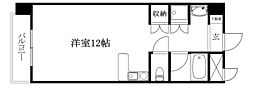 コスモスハイツ道後 ワンルームの間取図画像