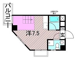 アルファーNEXT土居田 ワンルームの間取図画像