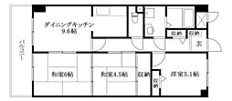 スカール土居田 3DKの間取図画像