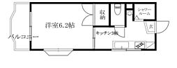 Y'sコート清水町 1Kの間取図画像