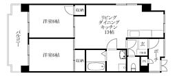 グレース姫原 2LDKの間取図画像