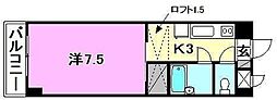 MTハイツ 1Kの間取図画像