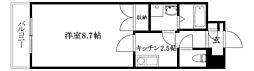 アルカサール清水町 1Kの間取図画像