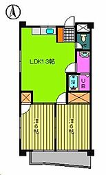 メゾンスィート 2LDKの間取図画像