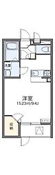 レオネクストル・コフレ 1Kの間取図画像