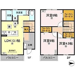 ヴィラ・アフェール 3LDKの間取図画像