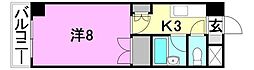 ジョイフル第5中村 1Kの間取図画像
