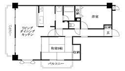 ライオンズガーデン松山紅葉町 2LDKの間取図画像