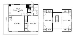 近藤マンション 2SLDKの間取図画像
