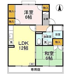 ルミエール・ド・エストC 2LDKの間取図画像