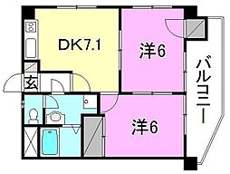 Charme.M 2DKの間取図画像