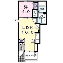 メゾン・サンT2 1LDKの間取図画像