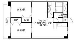 カーサグラン余戸 2LDKの間取図画像