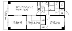 クオリティーハイツ尾崎 3LDKの間取図画像