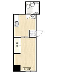 麻布霞町マンション 1DKの間取図画像