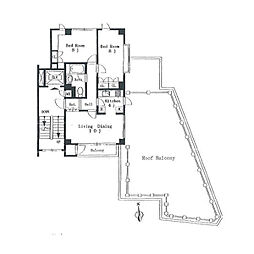 ヒロオパークホームズ 2LDKの間取図画像