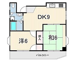 MaisonK's 2DKの間取図画像