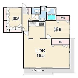 ライオンズマンション芦屋西 2LDKの間取図画像