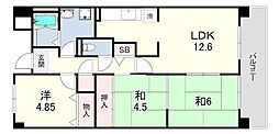 グリーングラス魚崎 3LDKの間取図画像